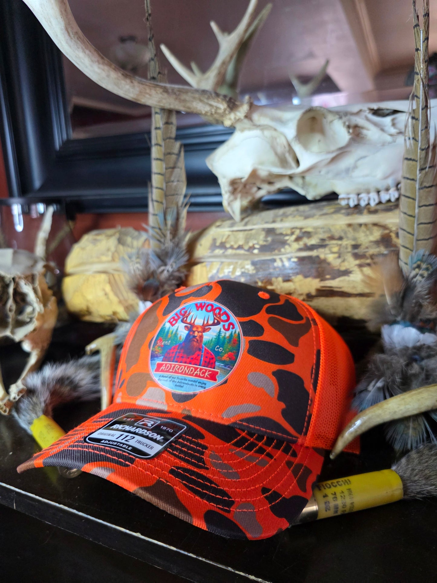 Orange Camo Hat