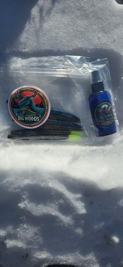 Champy Kit pre-soaked lures with 2oz bottle of fish attractant spray